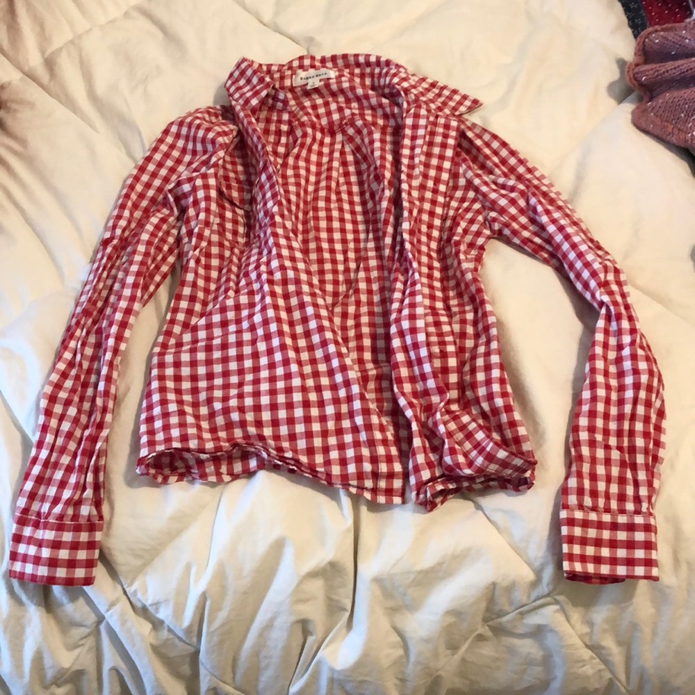 Red/pink and white flannel